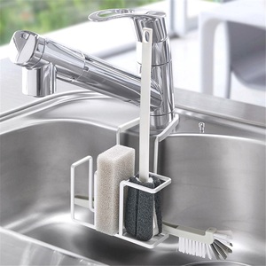 Modern Hotel Kitchen Faucet Drain Rack Steel Ball Sponge Cleaning Brush Storage <b>Sink</b> Hanging <b>Basket</b> Wall-Mounted Eco-Friendly - Product Image 2