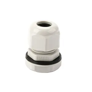 BSP1 Nylon PA NBR Waterproof Strain Relief IP68 Plastic White Black Cable Gland