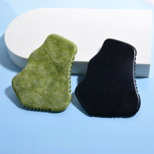 HZ Crystal Crafts Natural Green Jade Stone Guasha Facial Skincare Scraper Logotipo personalizado Body Face Massage <span class=keywords><strong>Jadeite</strong></span> <span class=keywords><strong>Gua</strong></span> <span class=keywords><strong>Sha</strong></span> Tool - Product Image 5