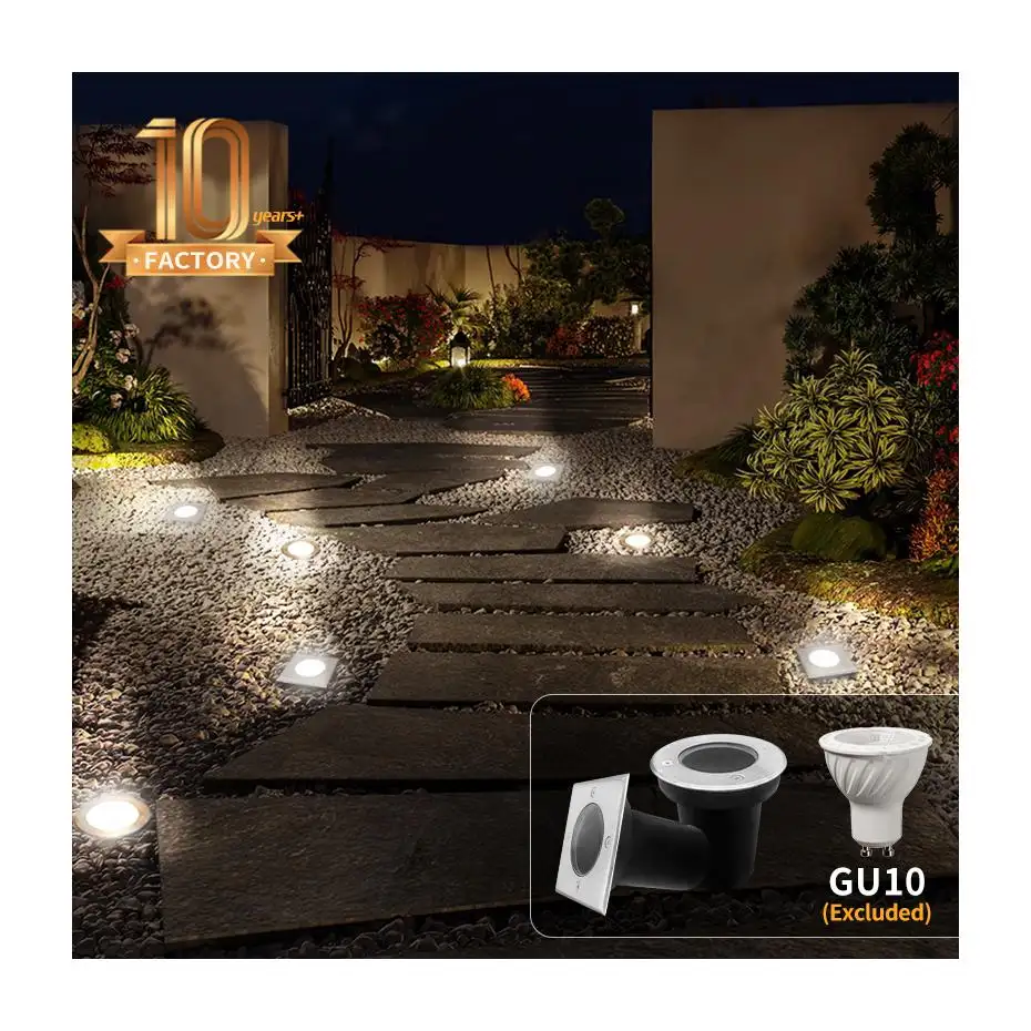 -Zemin aydınlatması yılında gömülü ışık GU10 LED LED IP65 yol için su geçirmez açık gömme Spot zemin yeraltı zemin lambası