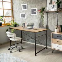 Fournisseur direct d'usine, table de bureau moderne en MDF avec cadre en métal de 120 cm, pour bureau à domicile, bureau d'ordinateur