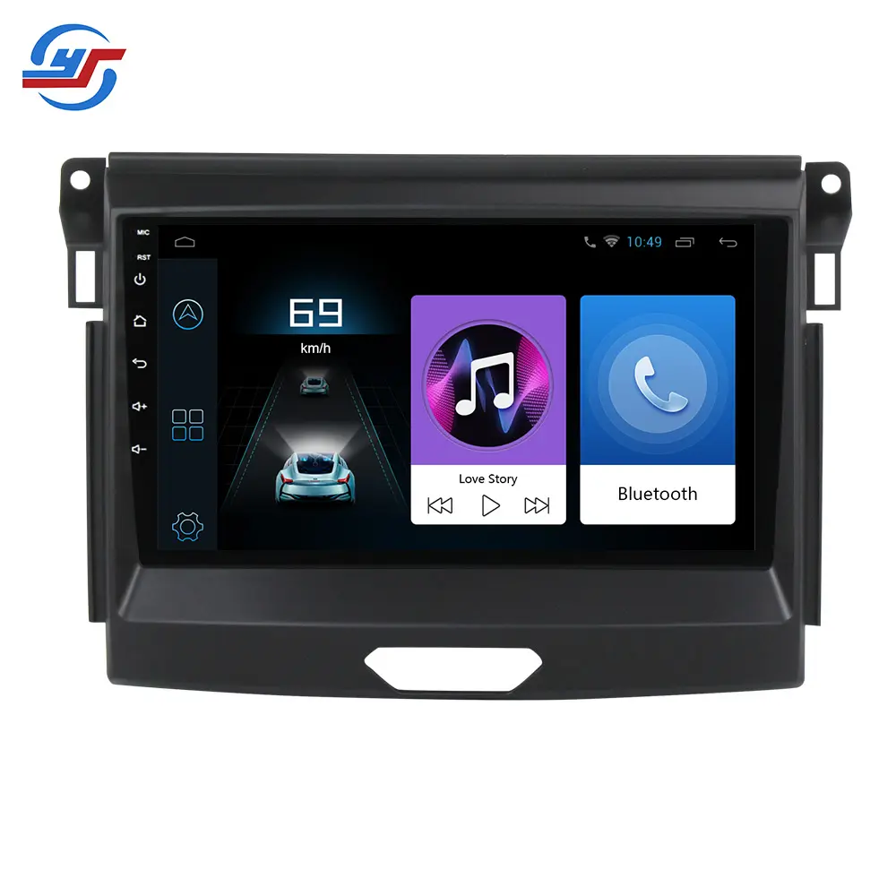 Dashboard Autoradio 2 Din Layar Sentuh Multimedia Radio Stereo Mobil Android untuk Ford Everest Ranger 2015 2016 2017