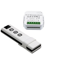 Interrupteur intelligent pour rideaux LAPU TUYA WIFI RF433MHZ, 240V 16A, compatible Zigbee, en ABS, avec contrôle vocal et programmation via application.