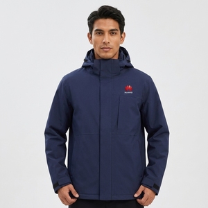 Blouson Bomber Unisexe <span class=keywords><strong>à</strong></span> Capuche Imprimé Personnalisé Imperméable pour Automne Hiver, Vêtement <span class=keywords><strong>de</strong></span> Travail Chaud avec Doublure Polaire, Vêtement d'Extérieur pour l'Alpinisme - Product Image 1