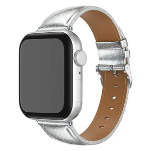 2023 새로운 스타일 블링 교체 밴드 가죽 반짝이 시계 스트랩 애플 iWatch 시리즈 7