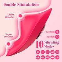 Mini vibromasseur portable en forme de papillon, OEM personnalisable, 10 modes de vibration, étanche IPX7, bruit 60 dB, rechargeable par USB, silicone