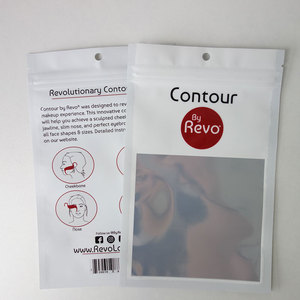 Commercio all'ingrosso stampa fabbrica di plastica politene bustina smerigliata con cerniera borse piatte con chiusura a Zip <span class=keywords><strong>per</strong></span> i vestiti borsa trasparente - Product Image 3