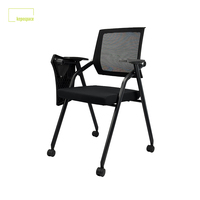 Chaise de conférence moderne en maille légère avec accoudoir pour la maison, le bureau, l'école, l'hôpital et le salon.