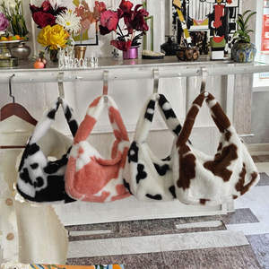 Sac à main d'hiver pour femme, petit et doux, à porter à l'épaule ou sous le bras, sac à main chaud - Product Image 1