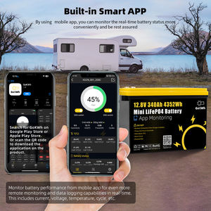 مخزون الاتحاد الأوروبي بطارية LiFePO4 صغيرة 12 فولت 340 أمبير 280 أمبير 320 أمبير 100 أمبير 24 فولت حزمة LFP لـ RV قارب نظام تخزين الطاقة الشمسية - Product Image 2