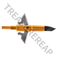 Pointes de flèches de tir à l'arc en acier inoxydable et aluminium aéronautique, 100 grains, orange, mécaniques, 2 lames extensibles, pointes larges pour la chasse
