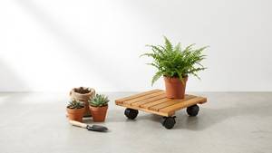 [BenK] Soporte para Plantas de Madera con Certificación FSC, Forma Cuadrada, con Ruedas Móviles, Sistema Wagner, Rodillo para Plantas, Clásico, Suave - Product Image 3