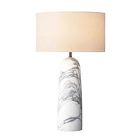 Lampe de table en marbre naturel de designer italien, lumière d'ambiance créative minimaliste pour salon, chambre à coucher, chevet