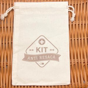 Bolsas de almacenamiento de algodón personalizadas Kits DE BODA Antiresaca Boda Party Gift Red Cross Hangover Kits Reciclable Print Craft Packaging - Product Image 4