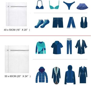 Sacchetto di lavaggio per biancheria con cerniera Multi dimensioni sacchetti per biancheria in rete intimo dedicato reggiseno abbigliamento prodotti per il bucato - Product Image 6