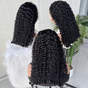 Natural Black Burmese Curly <b>Wig</b> Human Hair Soft Defined Curls Lace <b>Wig</b> Full Texture Natural Look <b>Wig</b> - Product Image 5