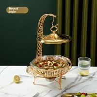 Serveur de buffet en acier inoxydable alimenté au carburant BOSAI pour restaurant commercial et hôtel, avec une capacité de 2 L pour réchauffer les plats