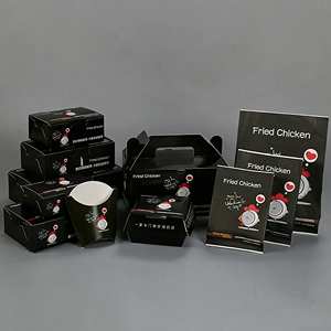 Emballage <span class=keywords><strong>de</strong></span> boîte en papier avec logo imprimé personnalisé pour les aliments, petite boîte en carton pliable pour hamburgers, frites, sandwichs, à emporter - Product Image 4