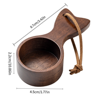 Cuillère à café expresso en bois de noyer écologique de 15ml pour mesurer et doser le thé sucre café