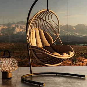 Mobilier de jardin Offre Spéciale Conception à chargement élevé Balançoire suspendue <span class=keywords><strong>Plaisir</strong></span> décontracté Relaxant Rotin Porche Lit Chaise en osier pour l'extérieur Jardin Ensemble de mobilier de plein air - Product Image 1