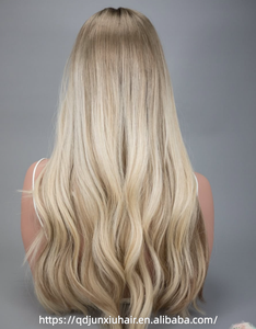 Perruque Kosher de Luxe en <span class=keywords><strong>Cheveux</strong></span> Humains Européens, Topper en Soie, 100% <span class=keywords><strong>Cheveux</strong></span> Vierges, <span class=keywords><strong>Blond</strong></span> Cendré avec Mèches Ondulées, pour Femmes Juives Souffrant de Perte de <span class=keywords><strong>Cheveux</strong></span> ou d'Amincissement - Product Image 4