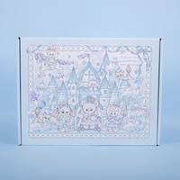 Offre Spéciale : Boîte d'expédition pliable en carton ondulé personnalisée, écologique, bleue, pour cadeaux, imprimée quadricolore avec revêtement UV