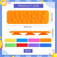 Ensemble de jouets en silicone 8 pièces pour toucher les doigts, ensemble de jouets anti-stress et anti-stress pour enfants, adultes, TDAH, autisme et anxiété