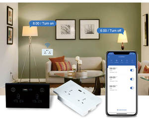 Enchufe de Pared Inteligente Wifi Tuya para Reino Unido/UE/EE. UU., Tipo C, Enchufe Eléctrico Universal con Interruptor Táctil - Product Image 3