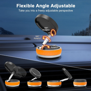 ที่ยึดโทรศัพท์ในรถยนต์แบบแม่เหล็กติดกระจก หมุนได้ 360 องศา รองรับการติดตั้งแบบสุญญากาศ ใช้งานได้กับ iPhone 17 Pro Max 12 <span class=keywords><strong>iPad</strong></span> และอุปกรณ์เล่นเกม - Product Image 4
