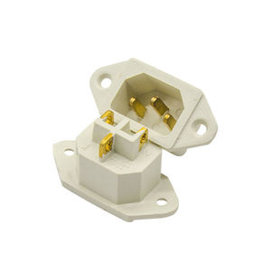 ปลั๊กไฟหม้อหุงข้าว 3 ขา ขั้วทองแดง อุปกรณ์เสริมหม้อหุงข้าวไฟฟ้า ปลั๊กพลาสติกสีขาว - Product Image 1