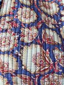 Bolso de Mano Acolchado de Algodón con Estampado de Bloques, Bolso de Hombro Premium para Compras Diarias y Viajes - Product Image 2