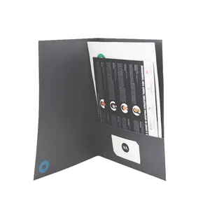 Eco Friendly Custom Printed a4 Embossing Logo Folder Ffor Signing Contract File