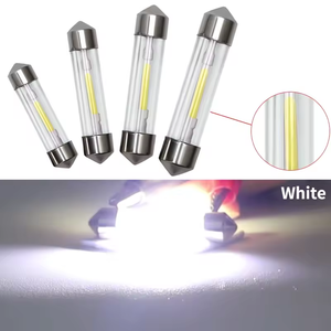 Lampe d'intérieur de voiture Festoon 31mm 36mm 39mm 41mm Boîtier en verre 6000K 12V COB LED Bulbs for Car Trunk Dome License Plate Lamp - Product Image 5