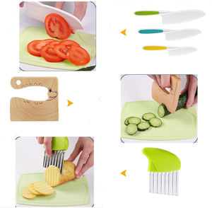 سكين للأطفال لتقطيع الخضار والخبز والبسكويت من 47 قطعة وقطاعة الديناصور للأطفال - Product Image 3