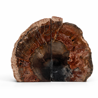 Serre-livres de luxe en agate naturelle, support de livres en pierre de cristal bleu, décoration pour la maison, le bureau et la bibliothèque, fabricant OEM ODM
