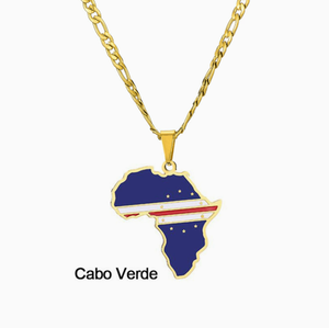 Collar de Acero Inoxidable Dorado de <span class=keywords><strong>Cabo</strong></span> <span class=keywords><strong>Verde</strong></span> para Hombre y Mujer, Estilo Étnico, Collar para Parejas, Accesorios Transfronterizos - Product Image 1