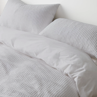 Ensembles de housses de couette LightComforter Sacs d'emballage pour couvertures de couette Ensemble de housses de couette texturées Queen Size Waffle Weave
