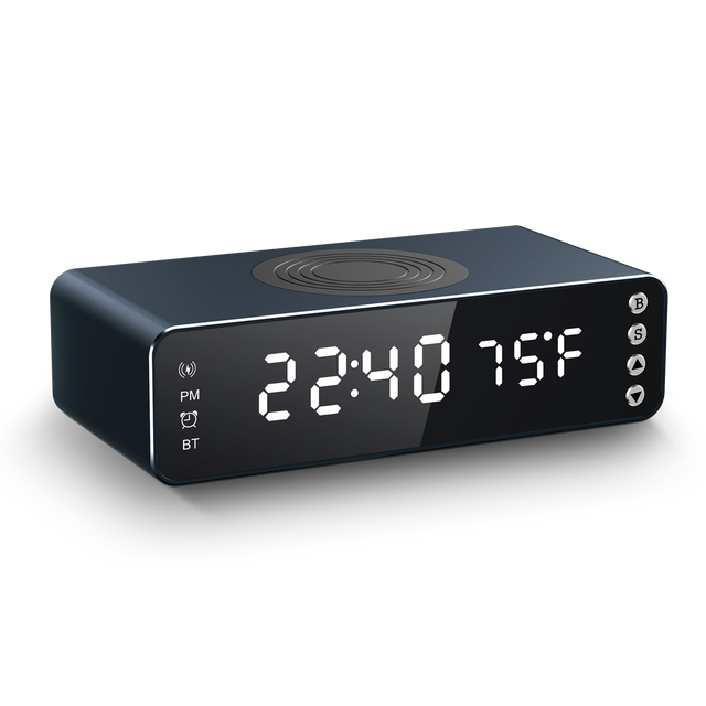 3 in 1 Multiple BT Music Speaker 15W Phone Wireless Charger Speaker With Alarm Clock