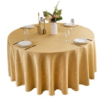 Nappe ronde haut de gamme en satin jacquard lavable 280 g/m² pour événements hôteliers et mariages transfrontaliers, faite à la main