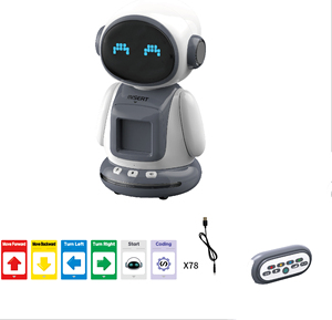 DWI Dowellin Интеллектуальный робот с дистанционным управлением, 78 обучающих карт, программирование движения робот с подсветкой и музыкой для детей - Product Image 3