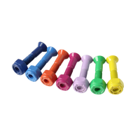 Vis de fixation dorées pour skateboard, écrous de kingpin, boulons d'axe blancs, en métal aluminium, pour double rocker adulte, portables