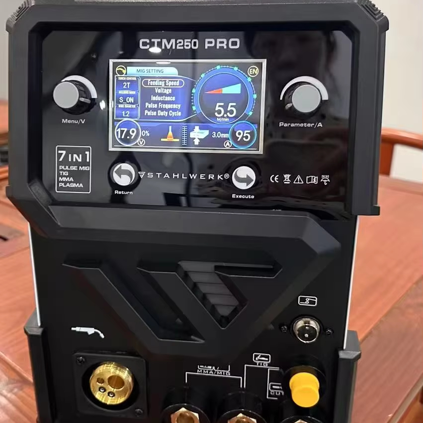 Сварщик Stahlwerk PRO 7 в 1, 200 А, ИМПУЛЬСНЫЙ МИГ для алюминиевой плазменной резки 50А, новое военное шасси CTM250 PRO, напряжение 220 В