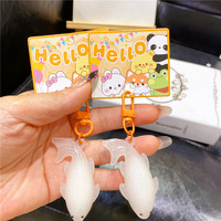 Porte-clés Canard/Poisson à Couleurs Changeantes UV en PVC, pour Enfants de 8 à 13 Ans, Ornement de Sac à Dos Scolaire, Jouet Unisexe