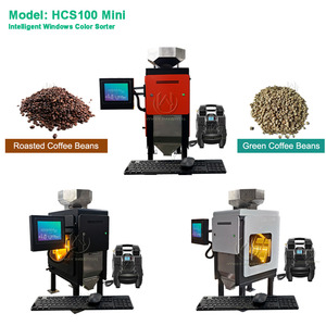 Hot Sale HCS100 <b>Mini</b> Portable Movable 50-150kg/h Coffee Beans Shape Color Sorting Color Sorter Ejector Machine Touch Screen - Product Image 2