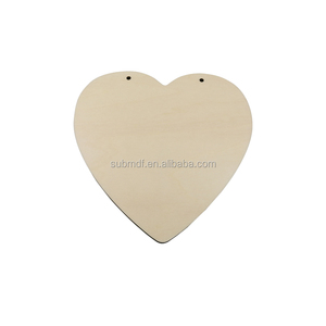 Sublimazione incompiuta in legno di casa ufficio decorazione di nozze eco-friendly compensato in bianco cuore consegna decorazione fai da te artigianato in legno - Product Image 3