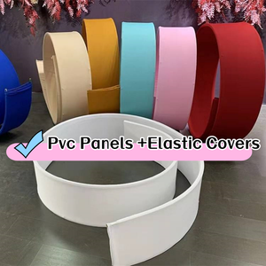 แผงฉากหลังเป็นคลื่นโค้งสำหรับตกแต่งฉากอุปกรณ์จัดงานแต่งงานแฟชั่นขนาด35ซม. * 600ซม. - Product Image 6