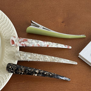 ZiTeng logo personnalisé <span class=keywords><strong>pince</strong></span> à cheveux en métal pour filles accessoires acétate <span class=keywords><strong>pince</strong></span> à <span class=keywords><strong>bec</strong></span> de canard cheveux longs Salon <span class=keywords><strong>pince</strong></span> à cheveux épaisse - Product Image 1