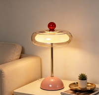 Lampe de table en verre rechargeable, moderne, abordable et luxueuse, trois couleurs, pour le salon, la chambre et l'éclairage d'ambiance