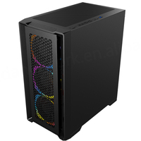 Tempered Glass Mid Tower Metal Computer Case Micro ATX Support Magnetic Dust Filters Detachable Panel Gamers 330MM Stock Black