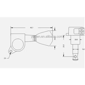 Hot <span class=keywords><strong>Sale</strong></span> Gold 6 In Line Rechter Hand Tuning Toetsen Pinnen Machine Heads Set Gitaartuners Voor Lp-Stijl Elektrische Gitaaronderdelen - Product Image 4